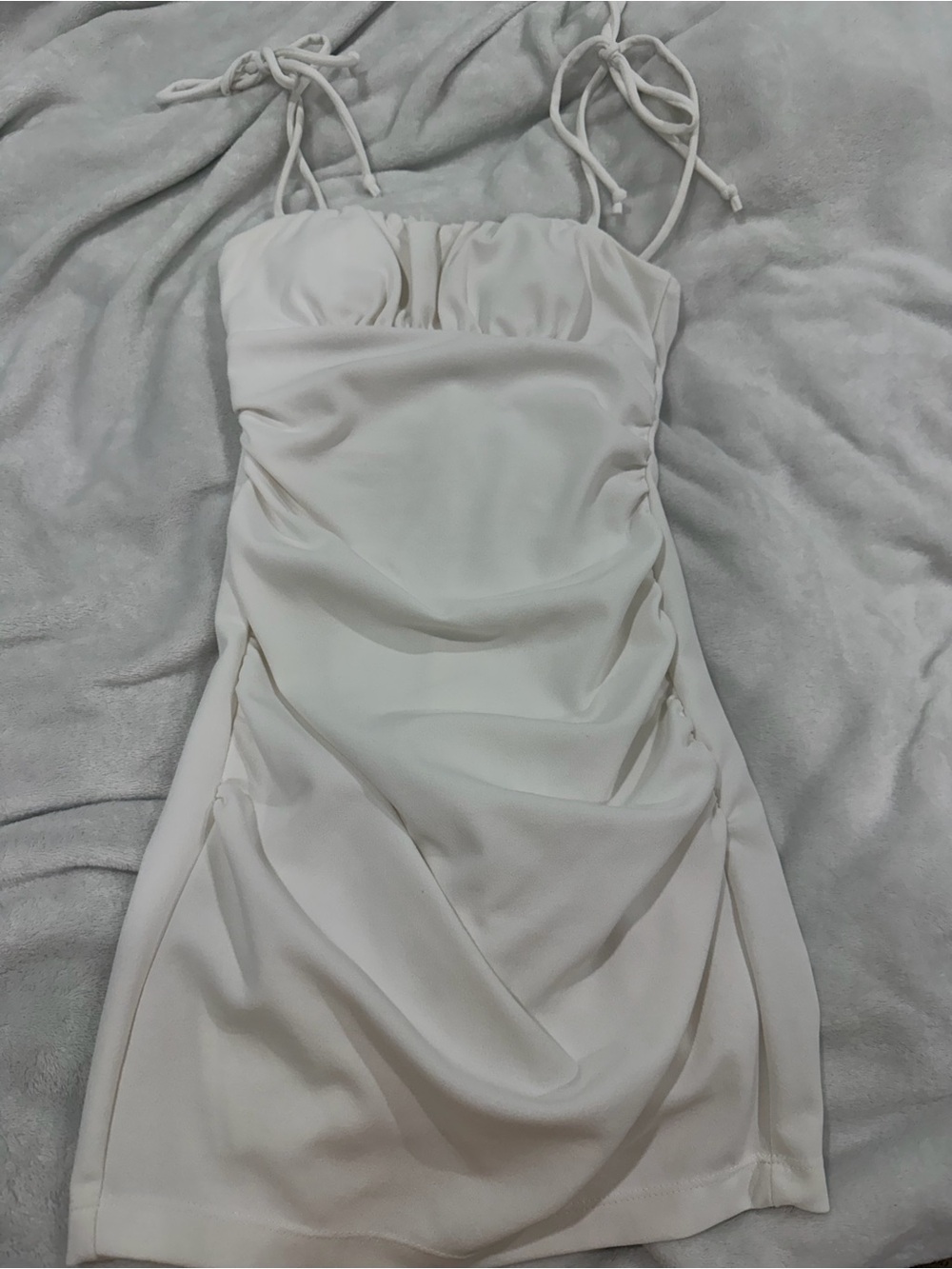 Honey and Rosie Short Sleeveless Dress - Bodycon Dress - White Size XS Junior